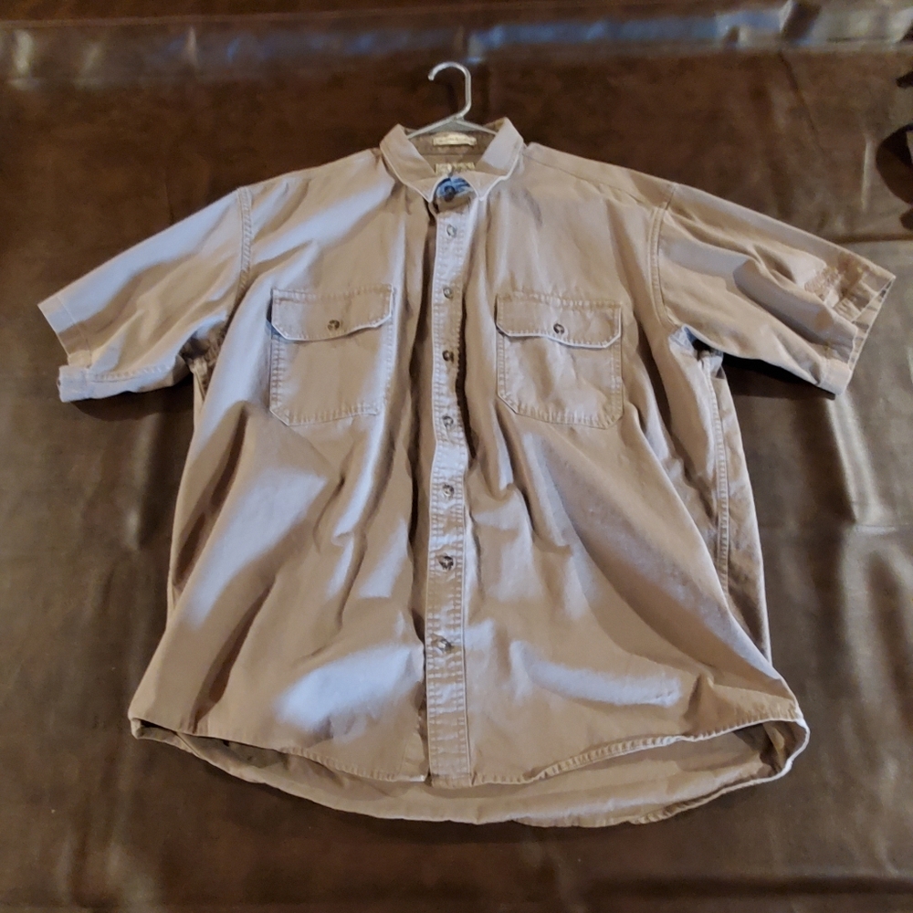 Cabela's Stonewash Canvas Button-up short sleeve.